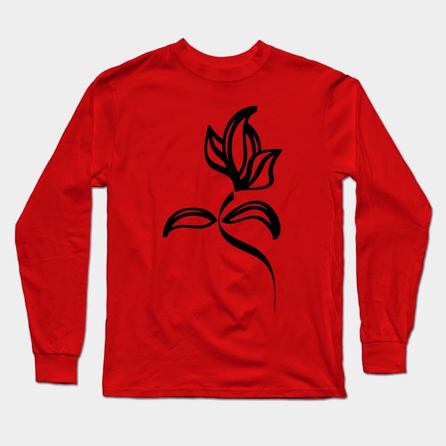 Rosebud Long Sleeve T-Shirt by Kat C.